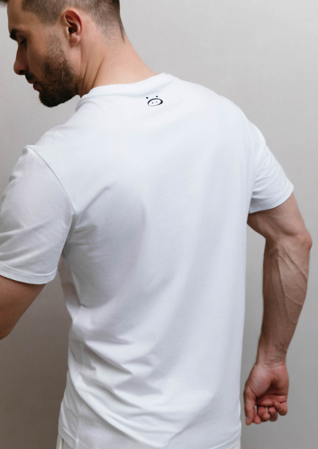 Men's white T-shirt "100% UA"